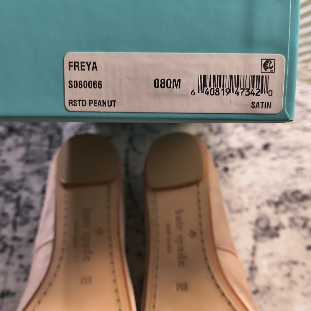 Kate Spade Freya Gold Roasted Peanut Ballet Flats - US 8 defaced